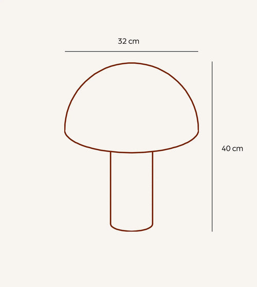 Tio Dome Table Lamp - 40 cm Bedside Lamp with 32 cm Shade