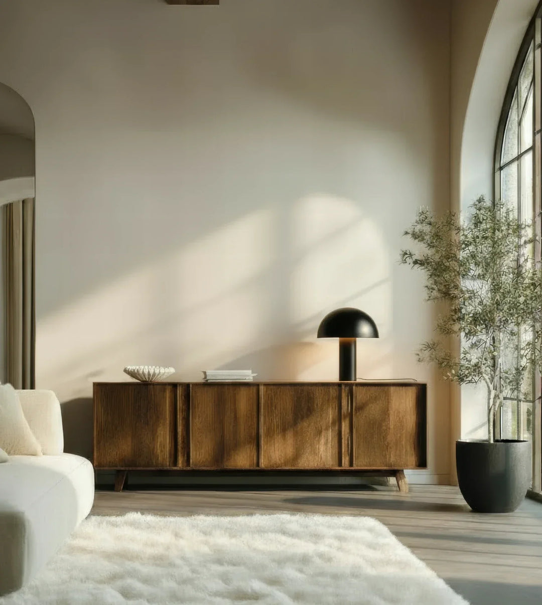 Tio Dome Table Lamp - 40 cm Bedside Lamp with 32 cm Shade
