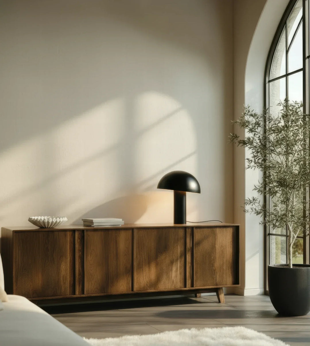 Tio Dome Table Lamp - 40 cm Bedside Lamp with 32 cm Shade