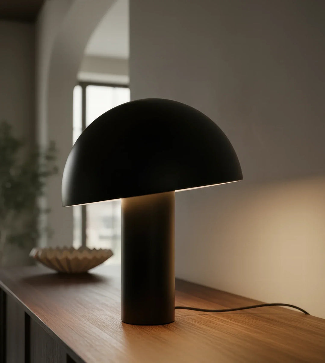 Tio Dome Table Lamp - 40 cm Bedside Lamp with 32 cm Shade