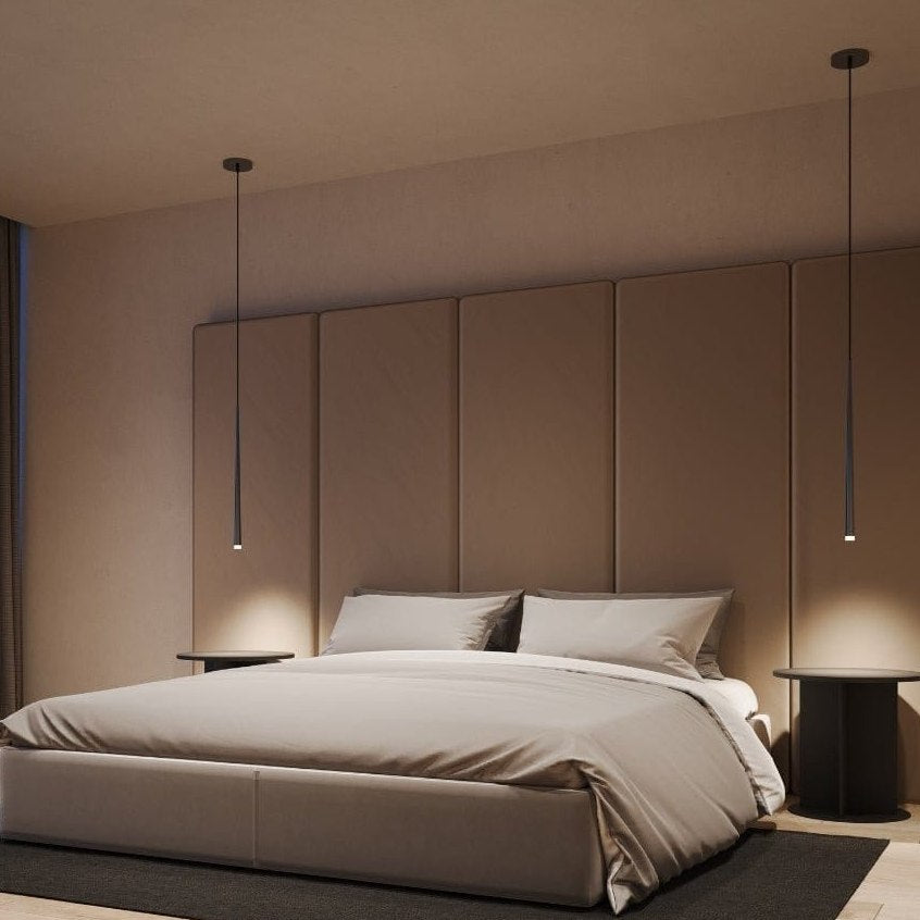 Hades Slim Drop Pendant Light - White or Black Chrome - image 4